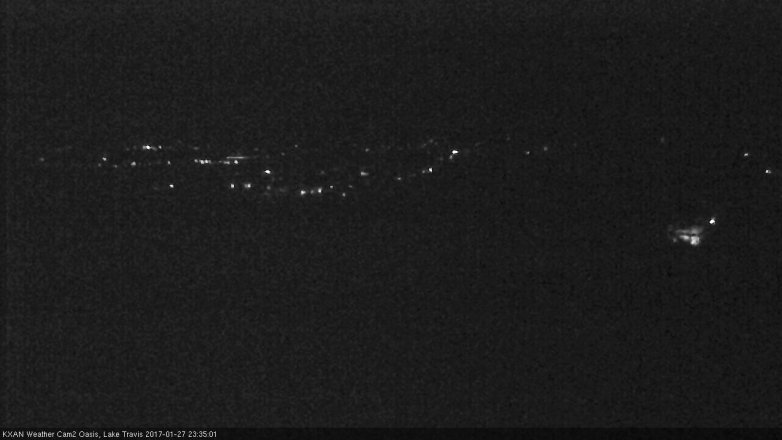 Lake Travis webcam, January 27, 2017 10:40 PM CT