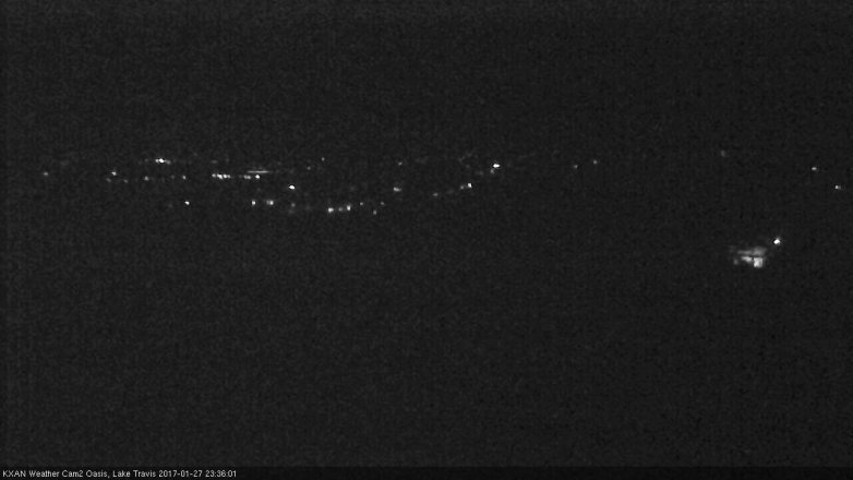 Lake Travis webcam, January 27, 2017 10:50 PM CT