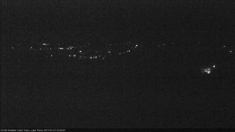 Lake Travis webcam, January 27, 2017 10:55 PM CT