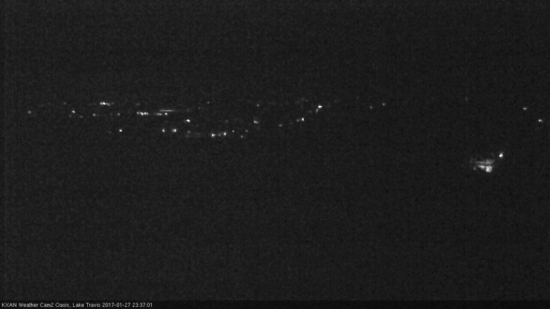 Lake Travis webcam, January 27, 2017 11:00 PM CT