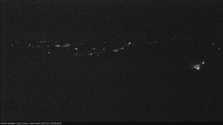 Lake Travis webcam, January 27, 2017 11:10 PM CT