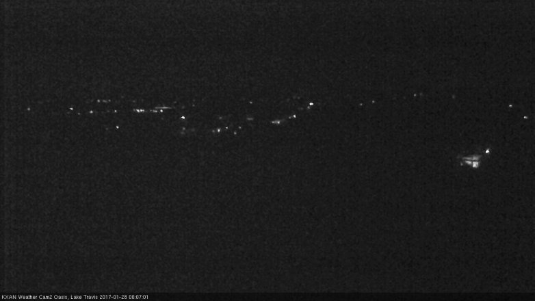Lake Travis webcam, January 27, 2017 11:15 PM CT