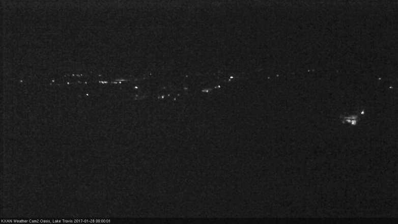 Lake Travis webcam, January 27, 2017 11:30 PM CT