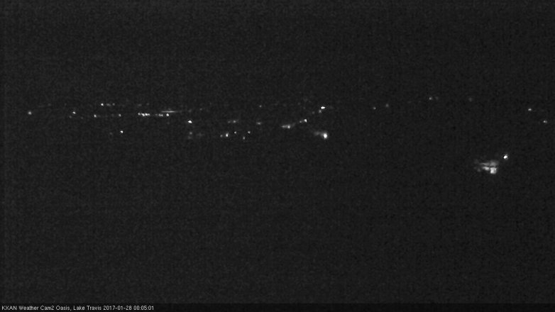 Lake Travis webcam, January 27, 2017 11:35 PM CT