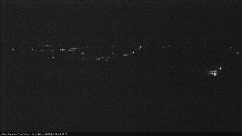 Lake Travis webcam, January 27, 2017 11:40 PM CT