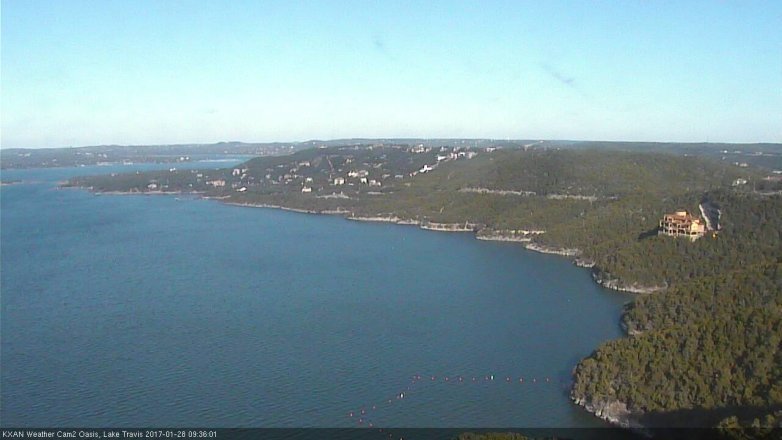 Lake Travis webcam, January 28, 2017 9:05 AM CT