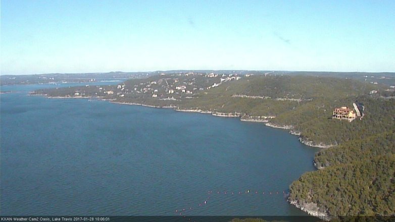 Lake Travis webcam, January 28, 2017 9:15 AM CT