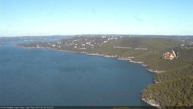 Lake Travis webcam, January 28, 2017 9:20 AM CT