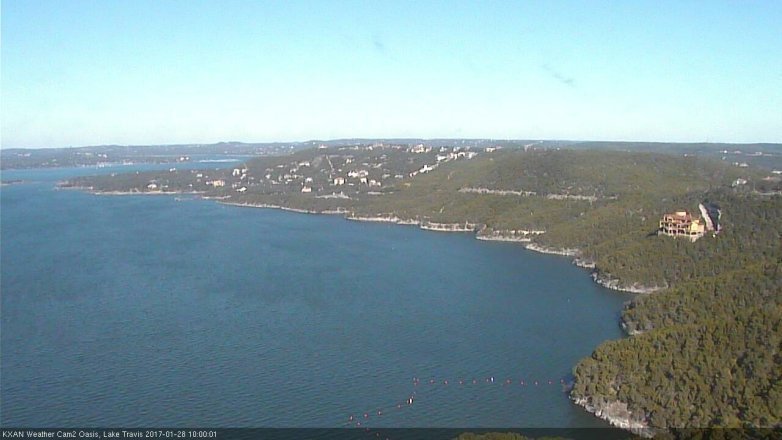 Lake Travis webcam, January 28, 2017 9:25 AM CT