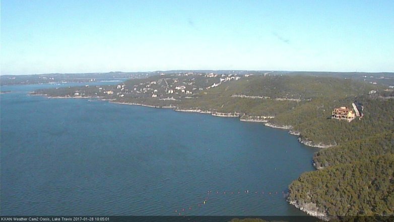 Lake Travis webcam, January 28, 2017 9:35 AM CT