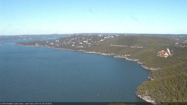 Lake Travis webcam, January 28, 2017 9:40 AM CT