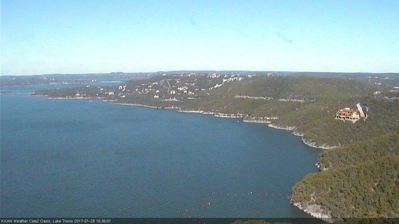 Lake Travis webcam, January 28, 2017 9:45 AM CT