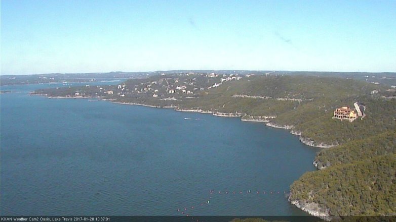 Lake Travis webcam, January 28, 2017 10:05 AM CT