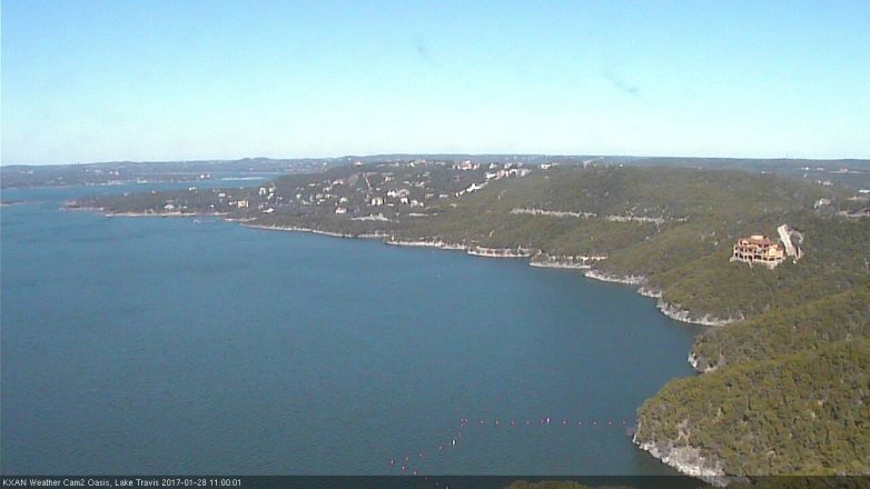 Lake Travis webcam, January 28, 2017 10:15 AM CT