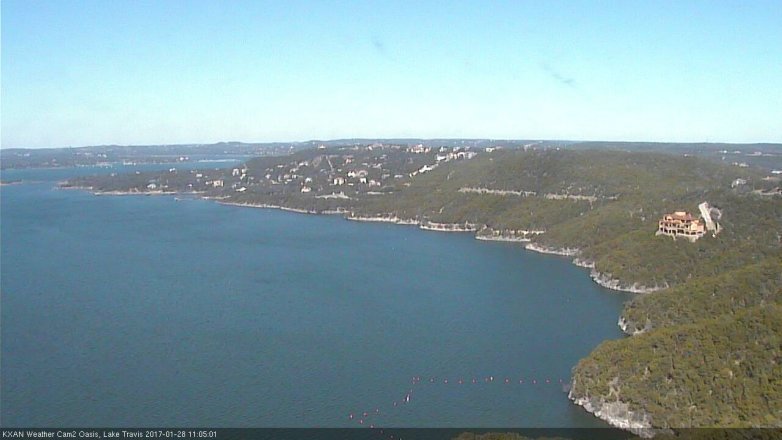Lake Travis webcam, January 28, 2017 10:25 AM CT