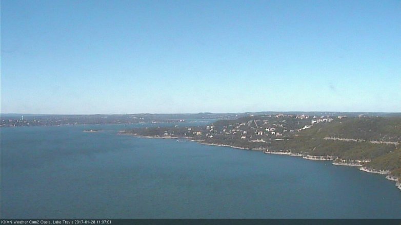 Lake Travis webcam, January 28, 2017 10:50 AM CT