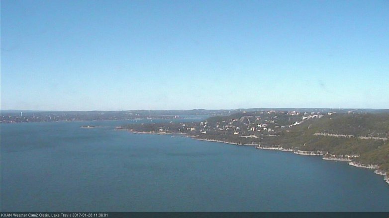 Lake Travis webcam, January 28, 2017 10:55 AM CT