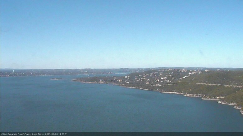 Lake Travis webcam, January 28, 2017 11:00 AM CT