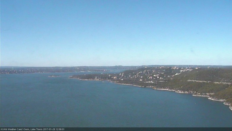 Lake Travis webcam, January 28, 2017 11:10 AM CT