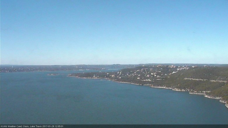 Lake Travis webcam, January 28, 2017 11:20 AM CT