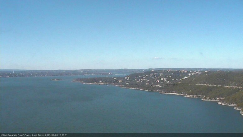 Lake Travis webcam, January 28, 2017 11:40 AM CT