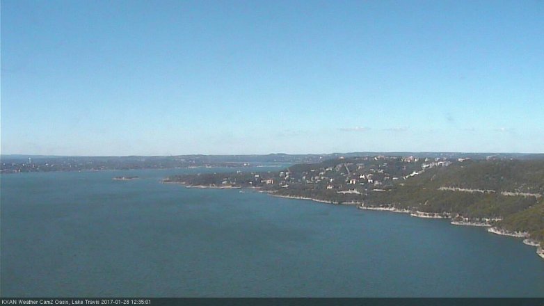 Lake Travis webcam, January 28, 2017 11:45 AM CT
