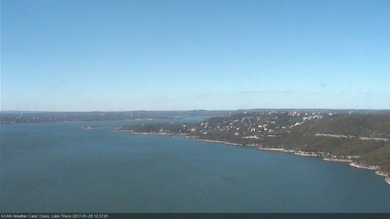 Lake Travis webcam, January 28, 2017 11:50 AM CT