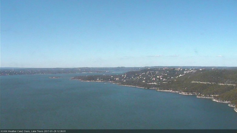 Lake Travis webcam, January 28, 2017 11:55 AM CT