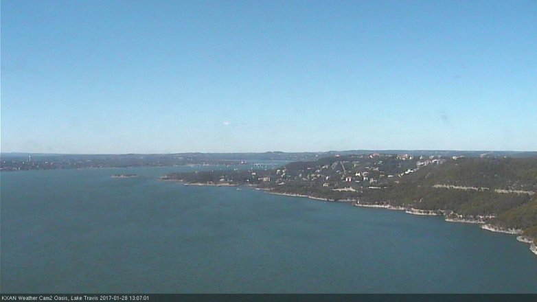Lake Travis webcam, January 28, 2017 12:15 PM CT