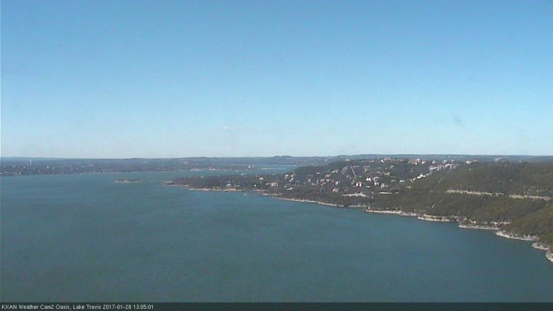 Lake Travis webcam, January 28, 2017 12:35 PM CT