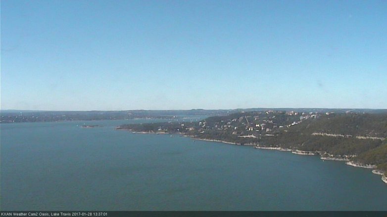 Lake Travis webcam, January 28, 2017 12:45 PM CT