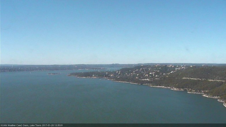 Lake Travis webcam, January 28, 2017 1:05 PM CT