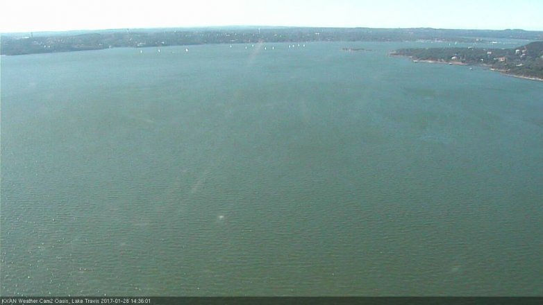Lake Travis webcam, January 28, 2017 1:45 PM CT