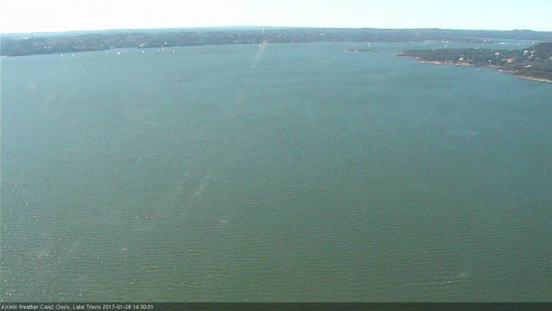 Lake Travis webcam, January 28, 2017 1:50 PM CT