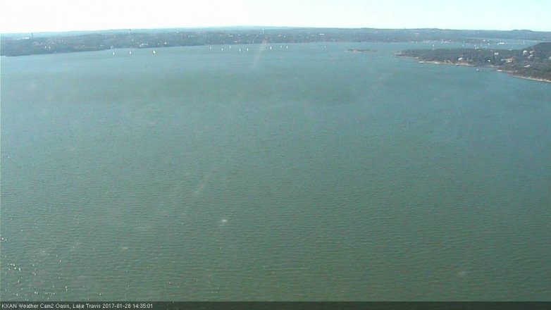 Lake Travis webcam, January 28, 2017 1:55 PM CT