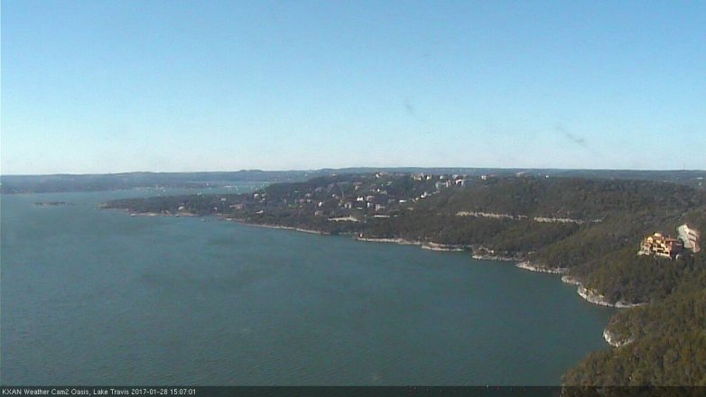 Lake Travis webcam, January 28, 2017 2:10 PM CT