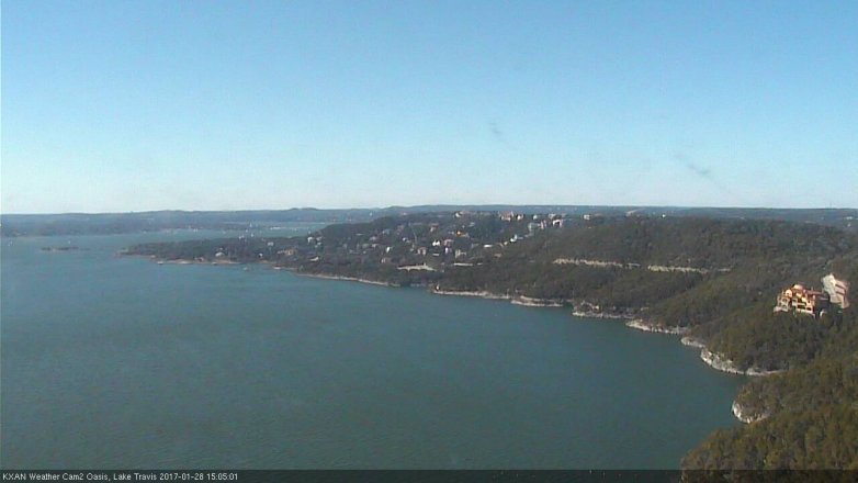 Lake Travis webcam, January 28, 2017 2:15 PM CT