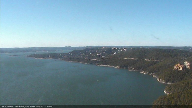 Lake Travis webcam, January 28, 2017 2:55 PM CT