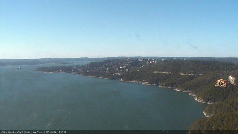 Lake Travis webcam, January 28, 2017 3:00 PM CT