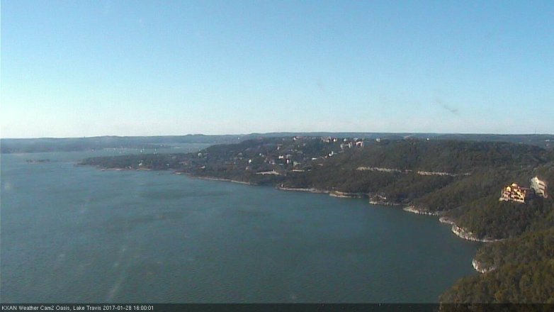 Lake Travis webcam, January 28, 2017 3:25 PM CT