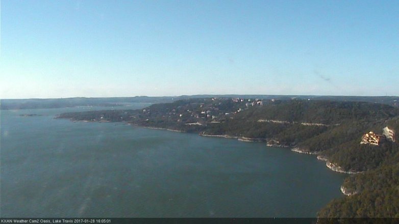 Lake Travis webcam, January 28, 2017 3:30 PM CT