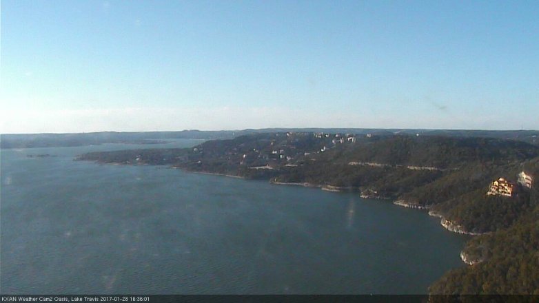 Lake Travis webcam, January 28, 2017 3:45 PM CT