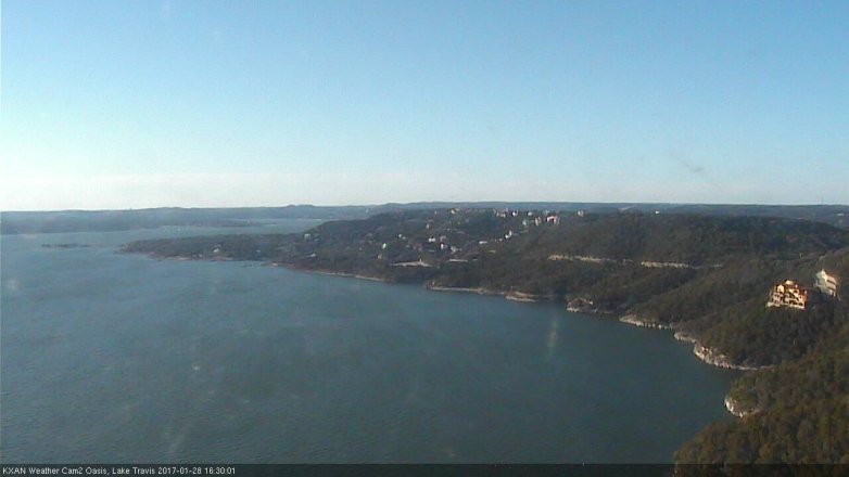 Lake Travis webcam, January 28, 2017 3:50 PM CT