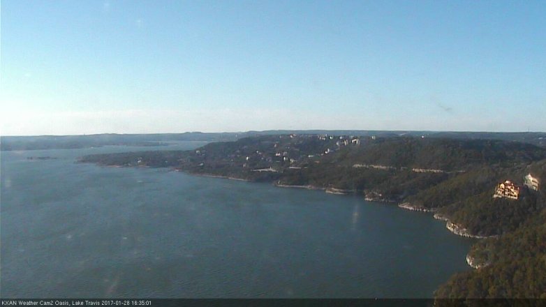 Lake Travis webcam, January 28, 2017 4:00 PM CT