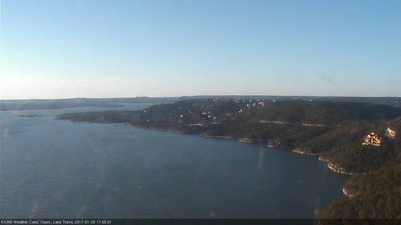 Lake Travis webcam, January 28, 2017 4:10 PM CT