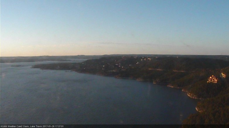 Lake Travis webcam, January 28, 2017 4:45 PM CT