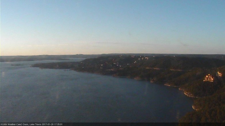 Lake Travis webcam, January 28, 2017 4:50 PM CT