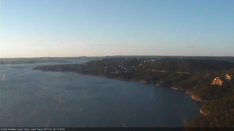 Lake Travis webcam, January 28, 2017 5:00 PM CT