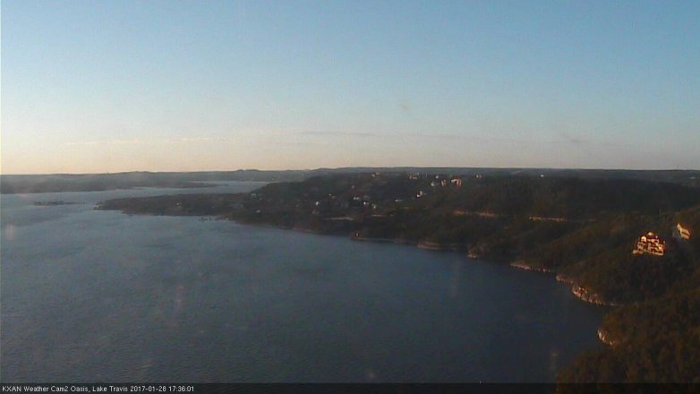 Lake Travis webcam, January 28, 2017 5:05 PM CT