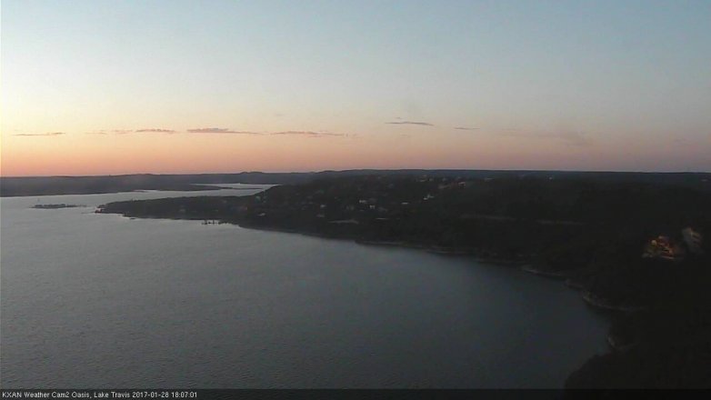 Lake Travis webcam, January 28, 2017 5:15 PM CT